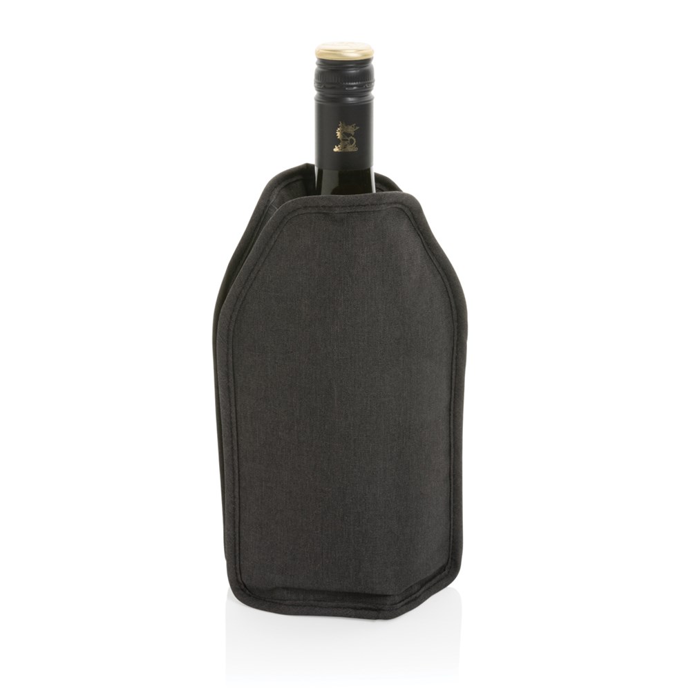 Vino AWARE™ RPET wijnkoeler sleeve - zwart (± PMS Black)