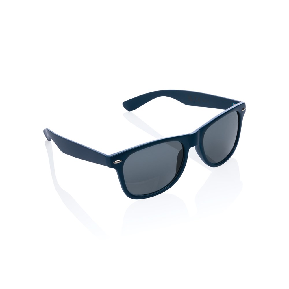 GRS recycled PC plastic zonnebril - donkerblauw (± PMS 539)