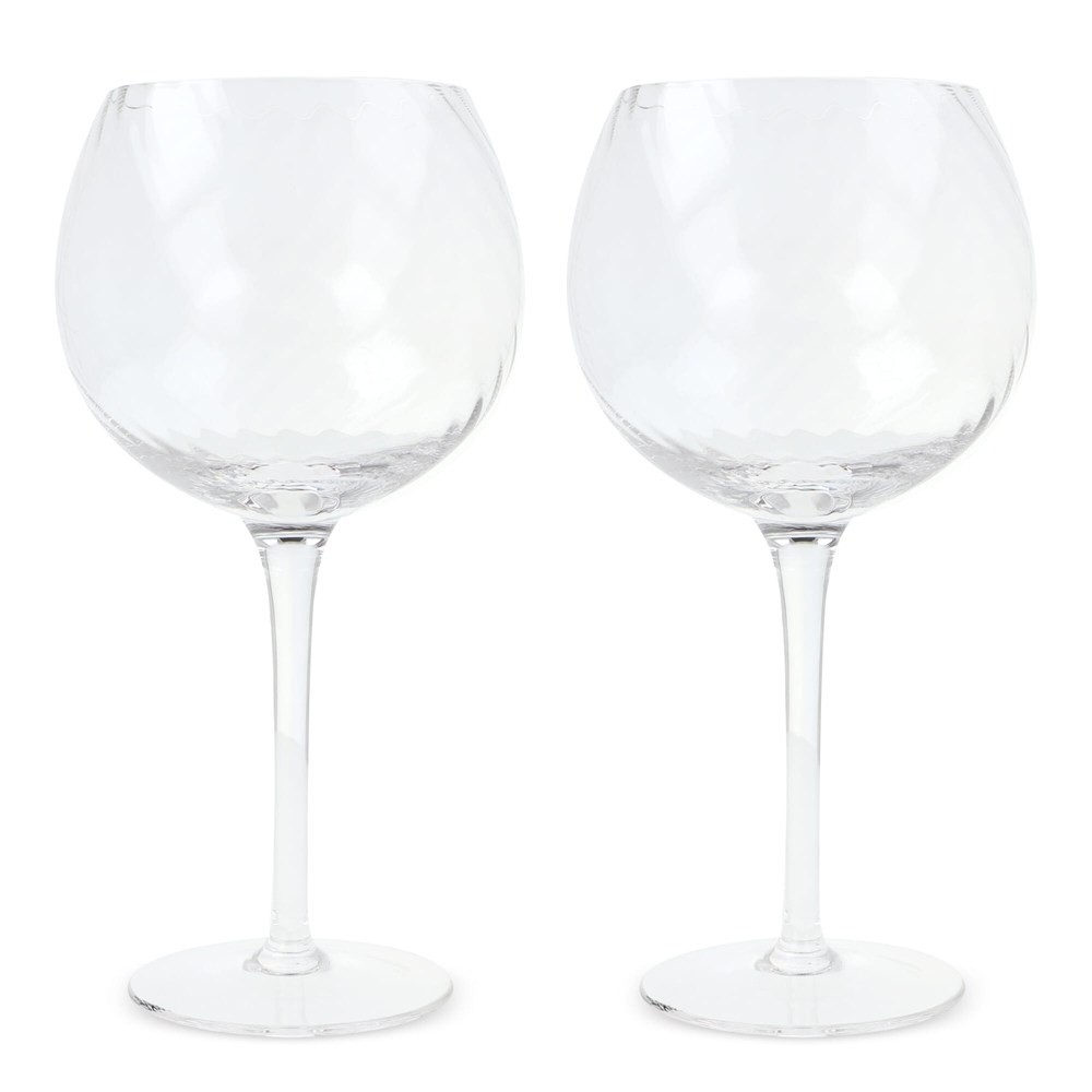 Byon Opacity set van 2 wijnglazen met stijlvol glaspatroon 470ml