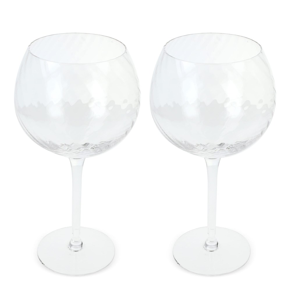 Byon Opacity set van 2 wijnglazen met stijlvol glaspatroon 470ml